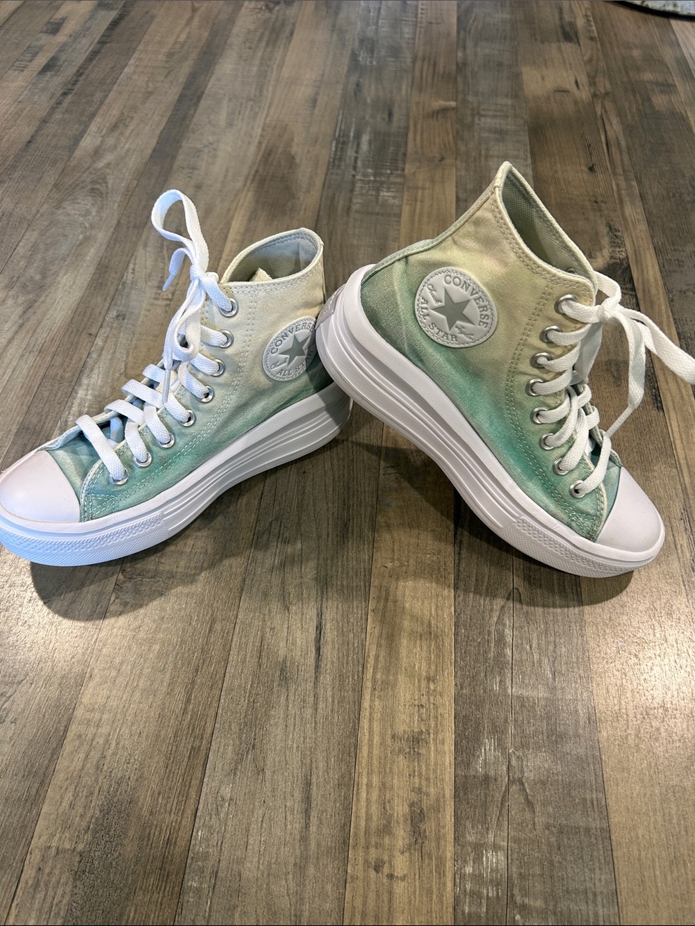 Converse High-Top Platform Sneakers - Green Fade